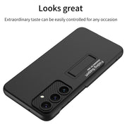 For Samsung Galaxy S24 5G GKK Ultra-thin Shockproof Phone Case with Holder(Red)