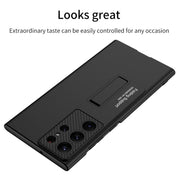 For Samsung Galaxy S24 Ultra 5G GKK Ultra-thin Shockproof Phone Case with Holder(Silver)