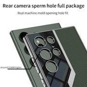 For Samsung Galaxy S24 Ultra 5G GKK Plating TPU + Leather Supercar Full Coverage Phone Case(Grey)