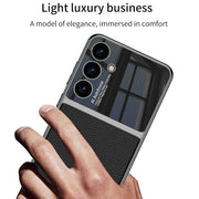 For Samsung Galaxy S24 5G GKK Plating TPU + Leather Full Coverage Phone Case(Red)