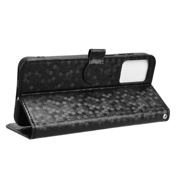For Motorola Moto G Play 4G 2024 Honeycomb Dot Texture Leather Phone Case(Black)