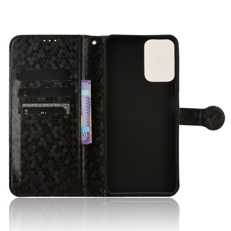 For Motorola Moto G Power 5G 2024 Honeycomb Dot Texture Leather Phone Case(Black)