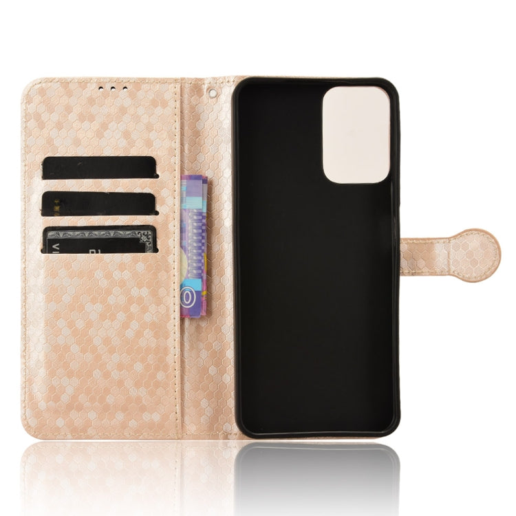 For Motorola Moto G Power 5G 2024 Honeycomb Dot Texture Leather Phone Case(Gold)