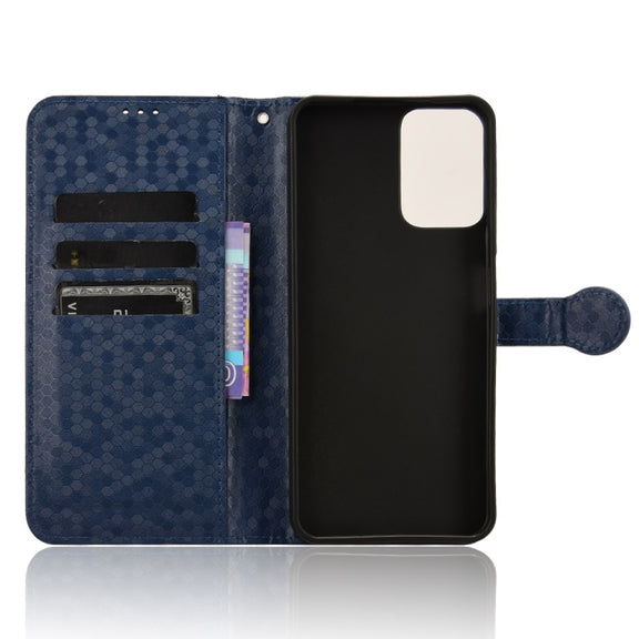 For Motorola Moto G Power 5G 2024 Honeycomb Dot Texture Leather Phone Case(Blue)