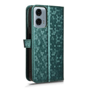For Motorola Moto G Power 5G 2024 Honeycomb Dot Texture Leather Phone Case(Green)