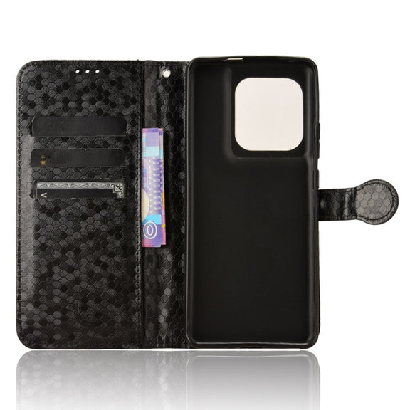 For Motorola Edge 50 Ultra Honeycomb Dot Texture Leather Phone Case(Black)