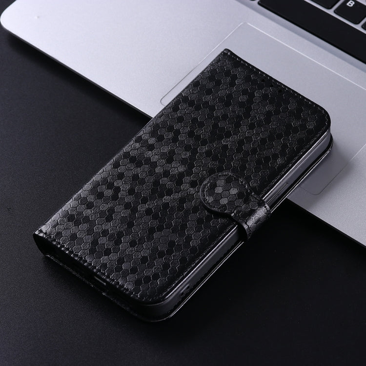For Motorola Edge 5G 2024 Honeycomb Dot Texture Leather Phone Case(Black)
