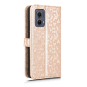 For Motorola Edge 5G 2024 Honeycomb Dot Texture Leather Phone Case(Gold)