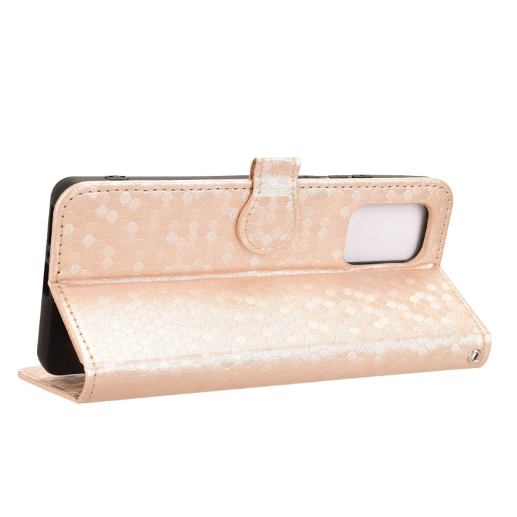 For Motorola Edge 5G 2024 Honeycomb Dot Texture Leather Phone Case(Gold)