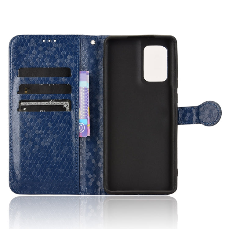 For Motorola Edge 5G 2024 Honeycomb Dot Texture Leather Phone Case(Blue)