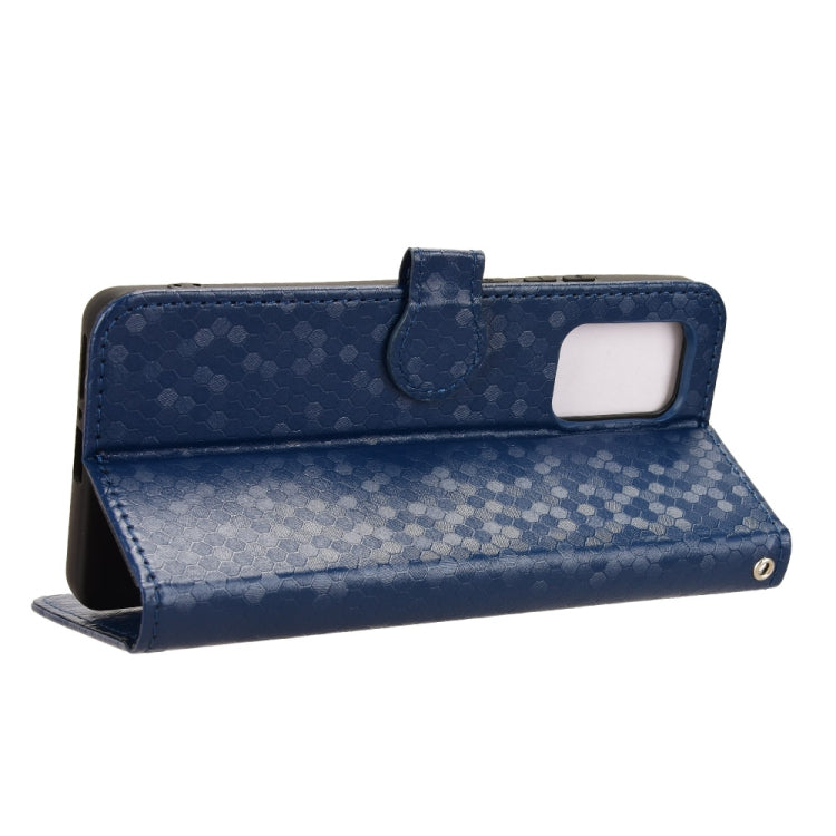 For Motorola Edge 5G 2024 Honeycomb Dot Texture Leather Phone Case(Blue)