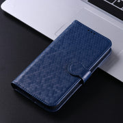 For Motorola Edge 5G 2024 Honeycomb Dot Texture Leather Phone Case(Blue)