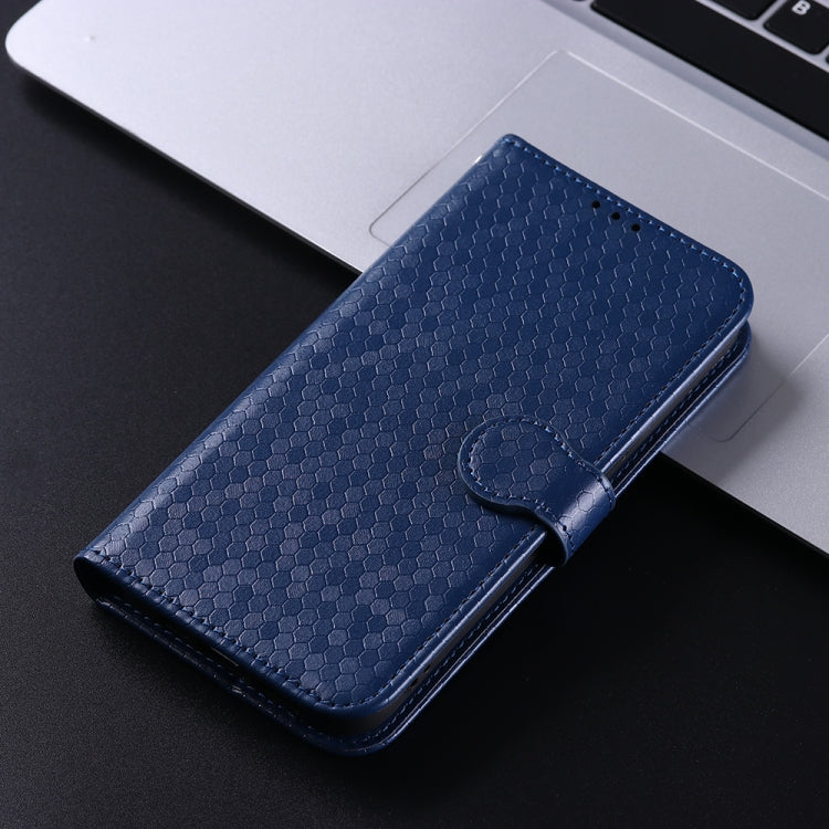 For Motorola Edge 5G 2024 Honeycomb Dot Texture Leather Phone Case(Blue)