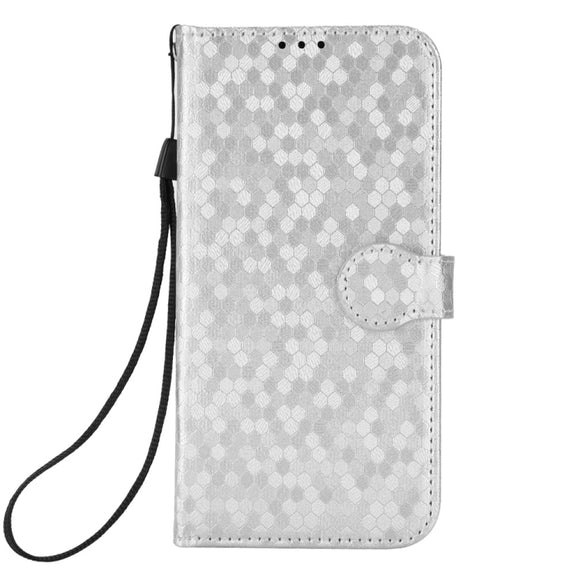 For Motorola Edge 5G 2024 Honeycomb Dot Texture Leather Phone Case(Silver)