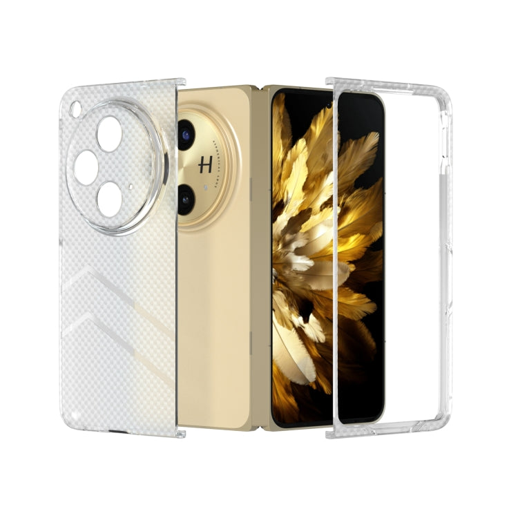For OPPO Find N3 Wave Pattern Transparent Frosted Phone Case