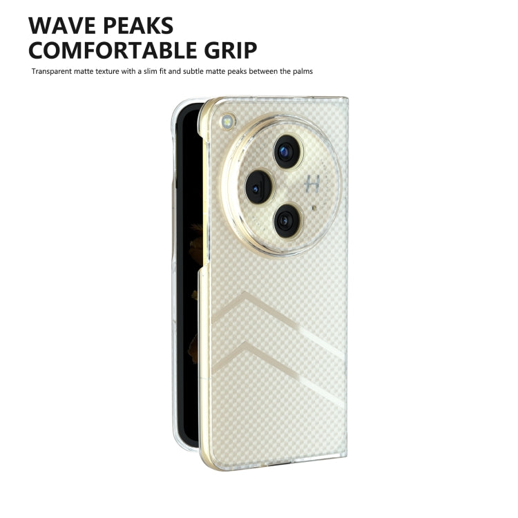 For OPPO Find N3 Wave Pattern Transparent Frosted Phone Case