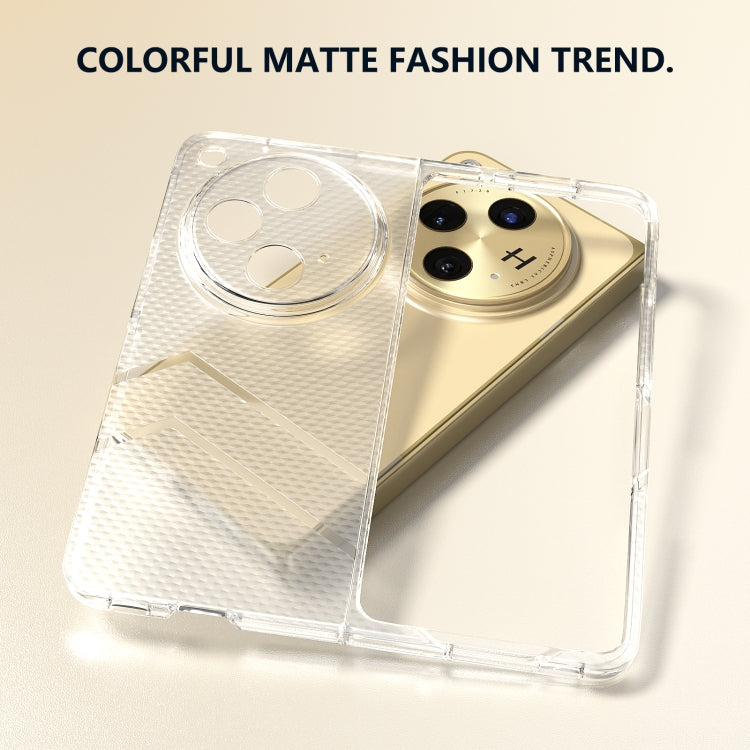 For OPPO Find N3 Wave Pattern Transparent Frosted Phone Case