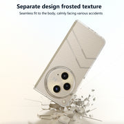 For OPPO Find N3 Wave Pattern Transparent Frosted Phone Case