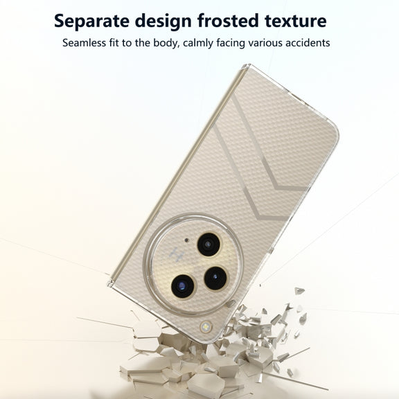 For OPPO Find N3 Wave Pattern Transparent Frosted Phone Case