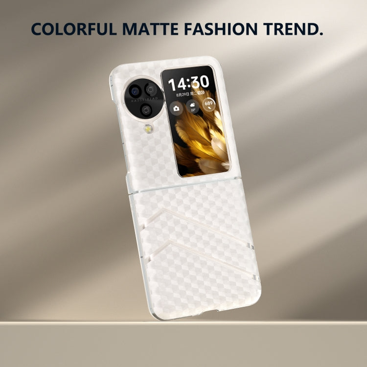 For OPPO Find N3 Flip Wave Pattern Transparent Frosted Phone Case