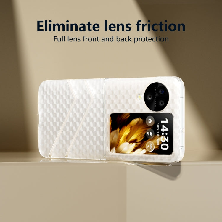 For OPPO Find N3 Flip Wave Pattern Transparent Frosted Phone Case