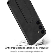 For Samsung Galaxy S24 5G GKK Skin Feel Frosted Leather Fold Holder Phone Case(Grey)