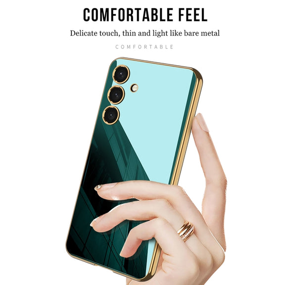 For Samsung Galaxy S24 5G GKK Electroplating TPU Full Coverage Phone Case(White)