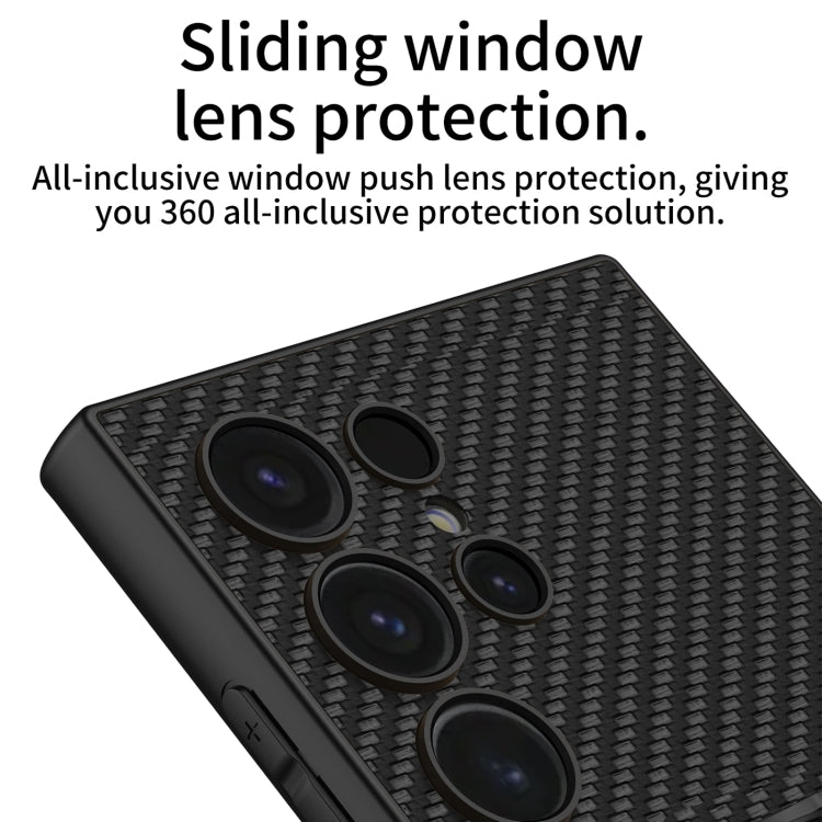 For Samsung Galaxy S24 Ultra 5G GKK Skin Feel Leather Fold Holder Phone Case(Black)