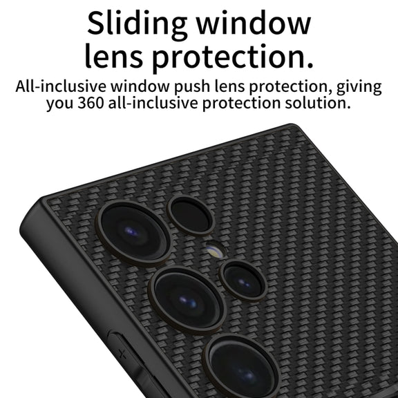 For Samsung Galaxy S24 Ultra 5G GKK Skin Feel Leather Fold Holder Phone Case(Black)