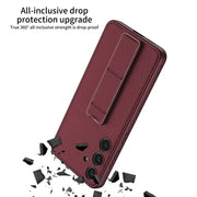 For Samsung Galaxy S24 5G GKK Skin Feel Leather Fold Holder Phone Case(Red)
