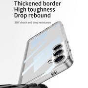 For Samsung Galaxy S24 5G GKK Space Frame Transparent PC + TPU Phone Case(Transparent Green)