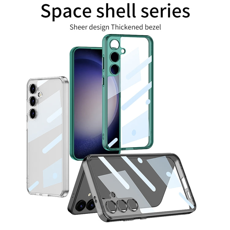 For Samsung Galaxy S24 5G GKK Space Frame Transparent PC + TPU Phone Case(Transparent)