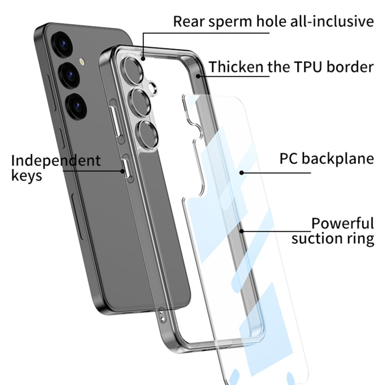 For Samsung Galaxy S24 5G GKK Space Frame Transparent PC + TPU Phone Case(Transparent)