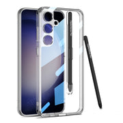 For Samsung Galaxy S24 5G GKK Space Frame Transparent PC + TPU Phone Case with Pen(Transparent)