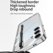 For Samsung Galaxy S24 5G GKK Space Frame Transparent PC + TPU Phone Case with Pen(Transparent)