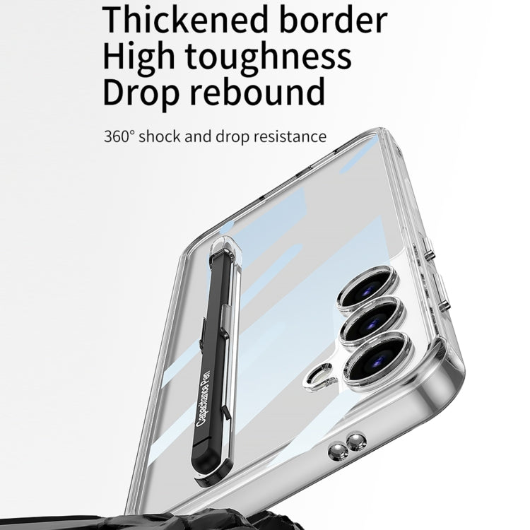 For Samsung Galaxy S24 5G GKK Space Frame Transparent PC + TPU Phone Case with Pen(Transparent)