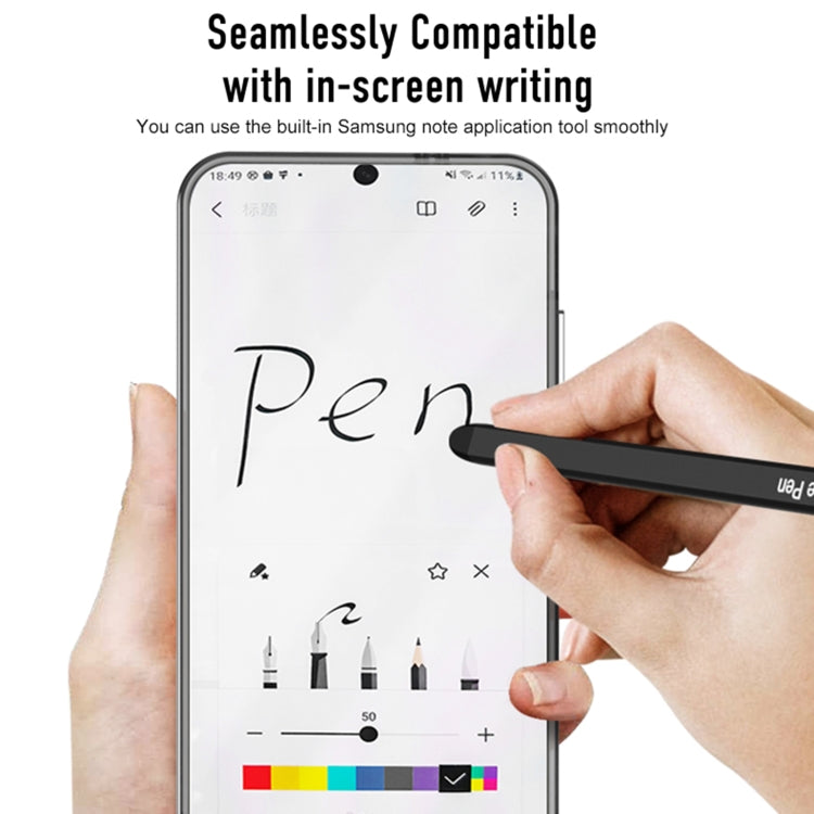 For Samsung Galaxy S24 5G GKK Space Frame Transparent PC + TPU Phone Case with Pen(Transparent)