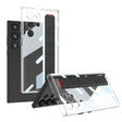For Samsung Galaxy S24 Ultra 5G GKK Space Frame Transparent PC + TPU Phone Case with Wrist Strap(Carbon Fiber Texture) - Galaxy Phone Cases by GKK | Online Shopping South Africa | PMC TechLife