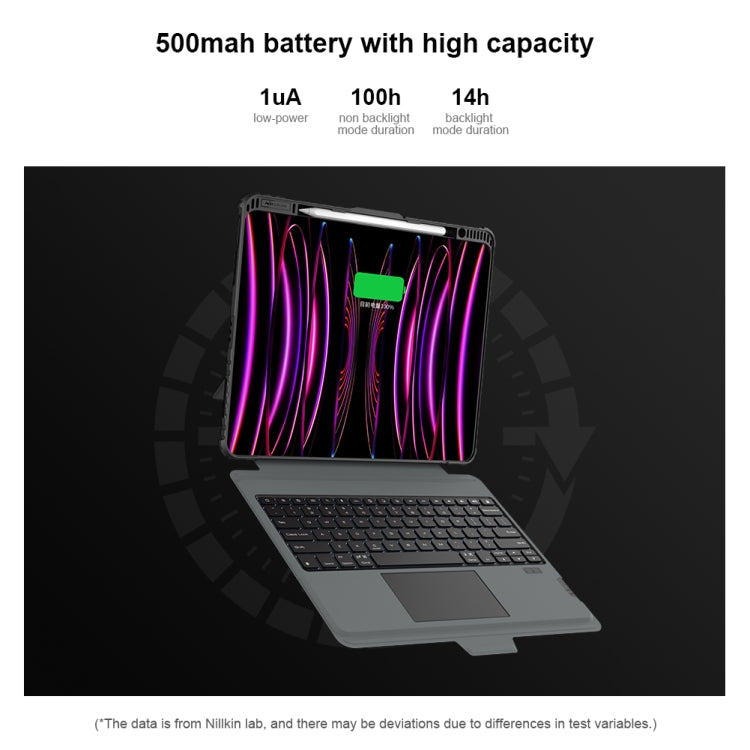 For iPad Pro 13 2024 Nillkin Backlit Version Bumper Link Keyboard Case
