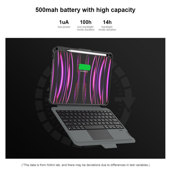 For iPad Pro 11 2024 Nillkin Backlit Version Bumper Link Keyboard Case