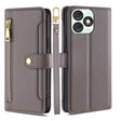 For Itel A50 4G Sheep Texture Cross-body Zipper Wallet Leather Phone Case(Grey) - More Brand by PMC TechLife | Online Shopping South Africa | PMC TechLife | Buy Now Pay Later Mobicred