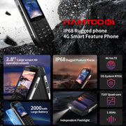 HAMTOD H3 Rugged Phone, EU Version, 2.8 inch T107 ARM CortexTM A7 Quad-core 1.0GHz, Network: 4G, VoLTE, BT, SOS(Silver)