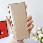 For Huawei Mate Xs 2 Morandi Pearlescent Paint Shockproof Phone Case(Gold)