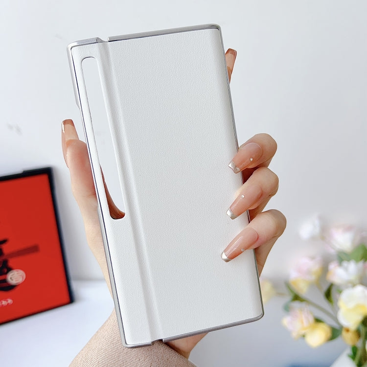 For Huawei Mate Xs 2 Morandi Pearlescent Paint Shockproof Phone Case(White)