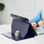 For iPad Air 11 2024 Notebook Magnetic Leather Tablet Case(Navy Blue)