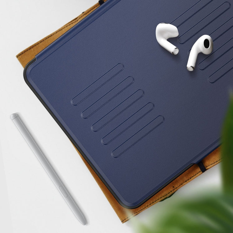 For iPad Air 11 2024 Notebook Magnetic Leather Tablet Case(Navy Blue)