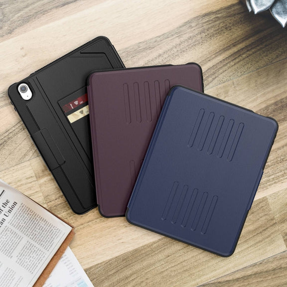For iPad Air 11 2024 Notebook Magnetic Leather Tablet Case(Navy Blue)