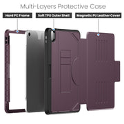 For iPad Air 11 2025 / 2024 Notebook Magnetic Leather Tablet Case(Purple)