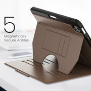For iPad Air 11 2024 Notebook Magnetic Leather Tablet Case(Brown)