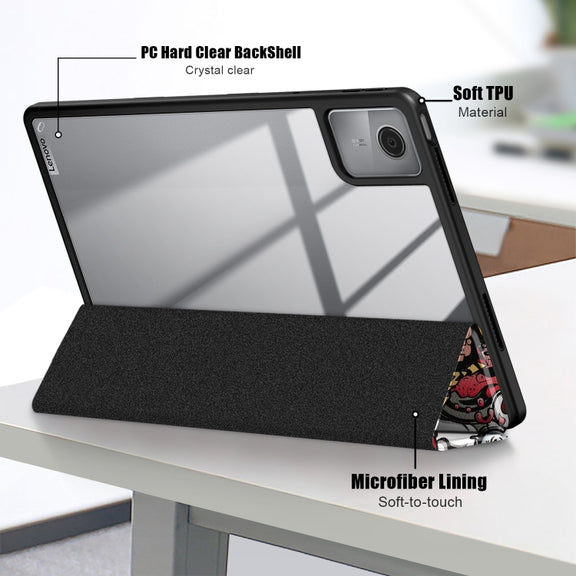 For Lenovo Tab M11 / Xiaoxin Pad 2024 Acrylic 3-Fold Painted Smart Leather Tablet Case(Graffiti)